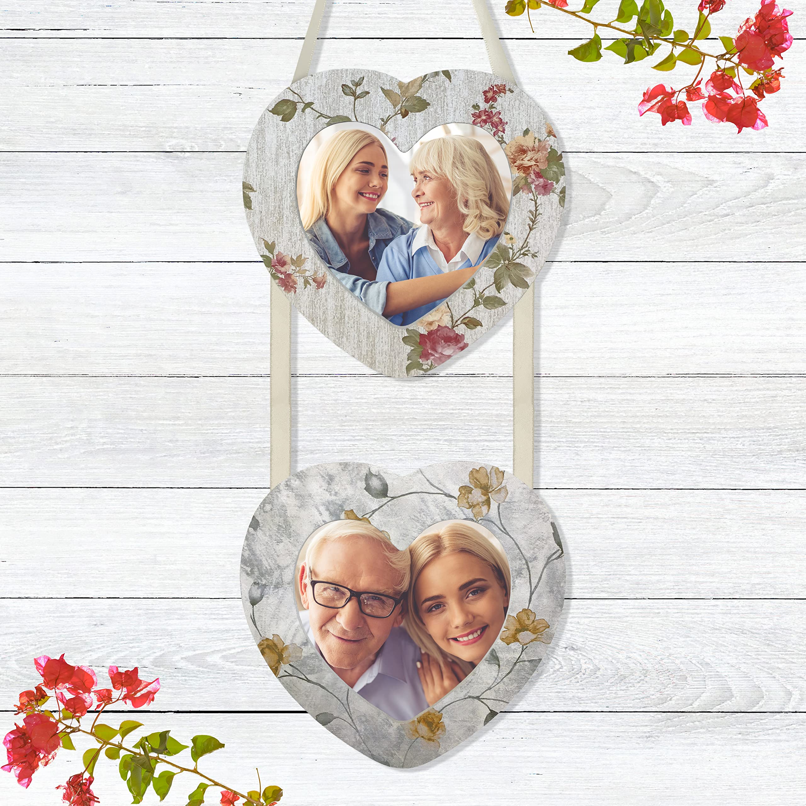 Amazon.com - BANBERRY DESIGNS Double Heart Photo Frames - 2